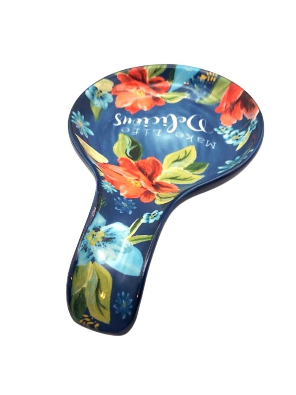 The Pioneer Woman Spring Bouquet Cobalt Blue Spoon Rest Make Life Delicious